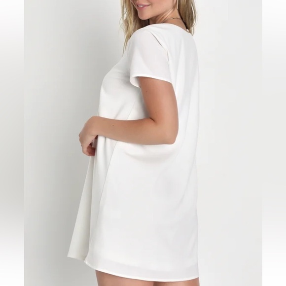 Lulus Freestyle White Shift Dress - Size L - Picture 4 of 5